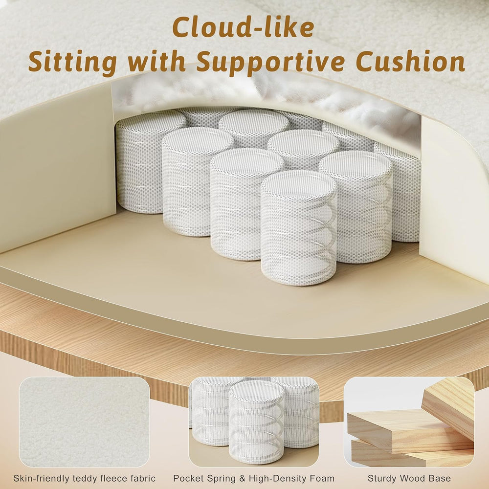 Wider Seat Office Chair with Flip Armrests for Criss Cross Legged&Cats, B...