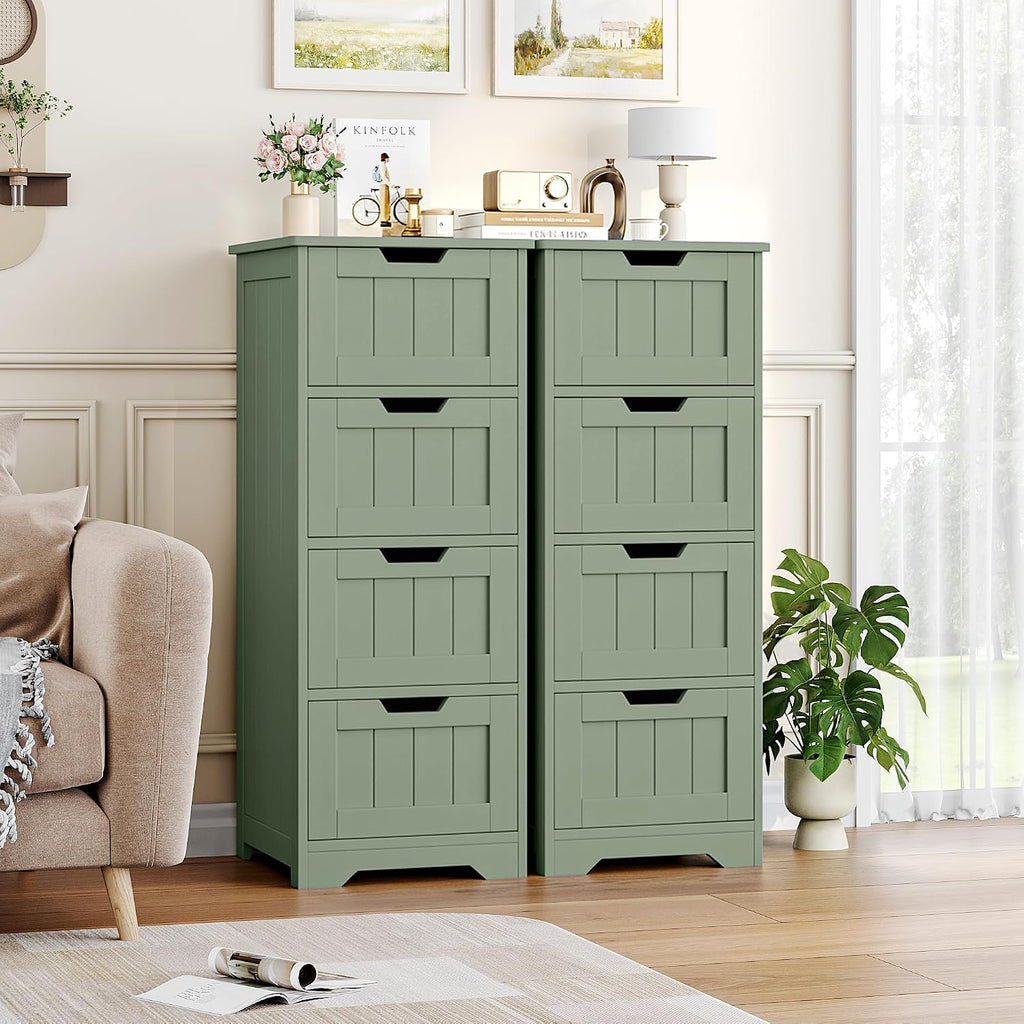 FOTOSOK Bathroom Storage Cabinet with 4 Drawers, Small Bathroom Cabinet