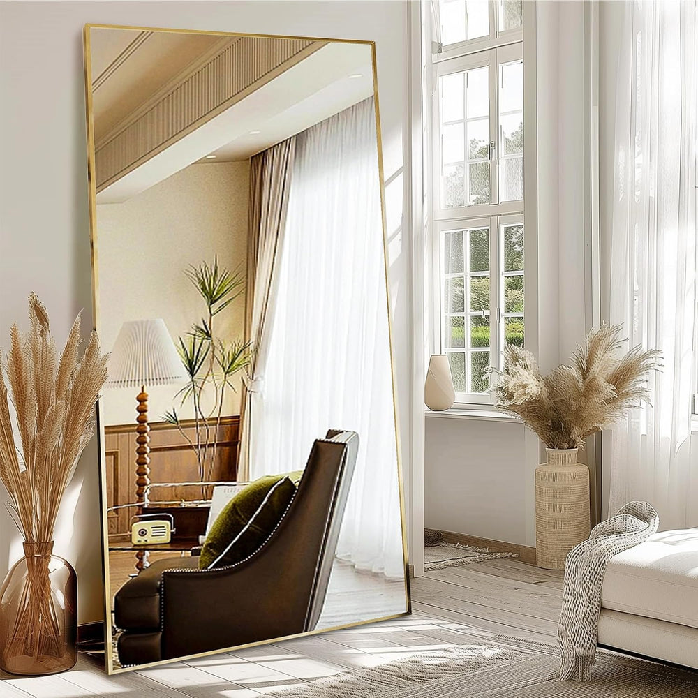 LFT HUIMEI2Y 76"x34" Full Length Mirror, Gold Floor Mirror