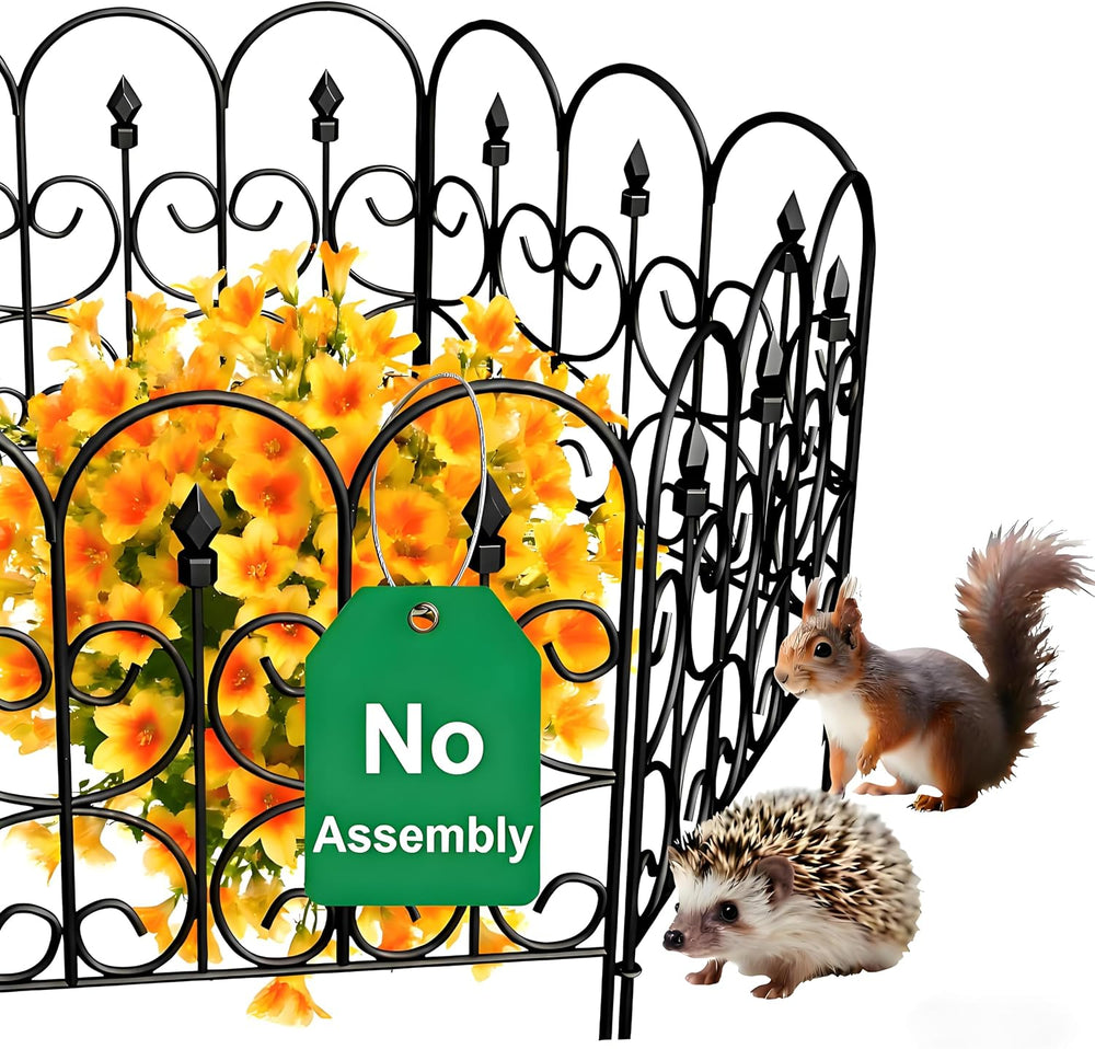 AMAGABELI GARDEN & HOME 5 Panels 32in(H)×10ft(L) Decorative Garden Fences...