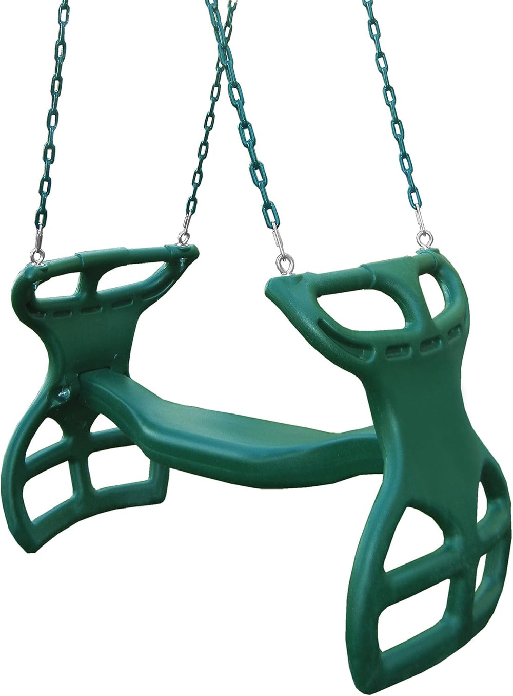 Swing-N-Slide WS 3452 Heavy Duty Two Person Dual Glider Swing, with Coated Ch...