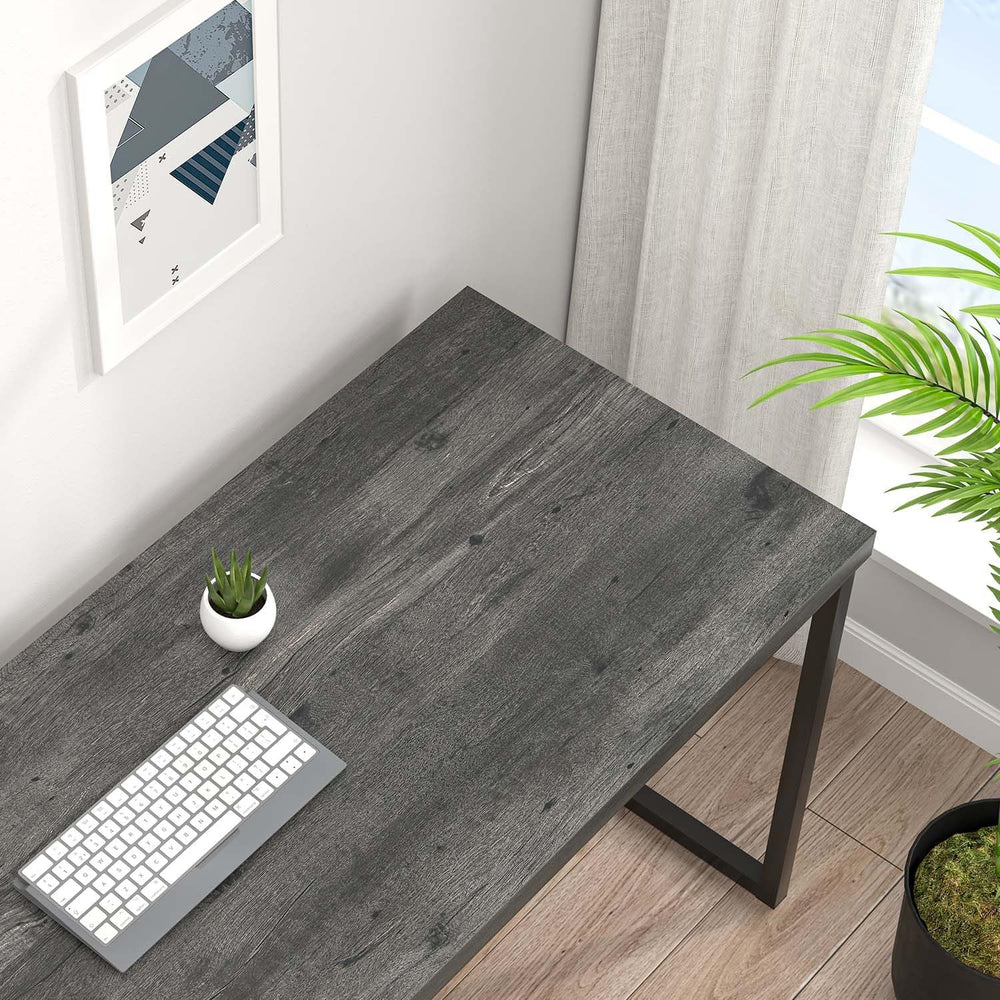 EXCEFUR Modern Home Office Desk, Wood and Metal Computer Desk, Industrial Wri...