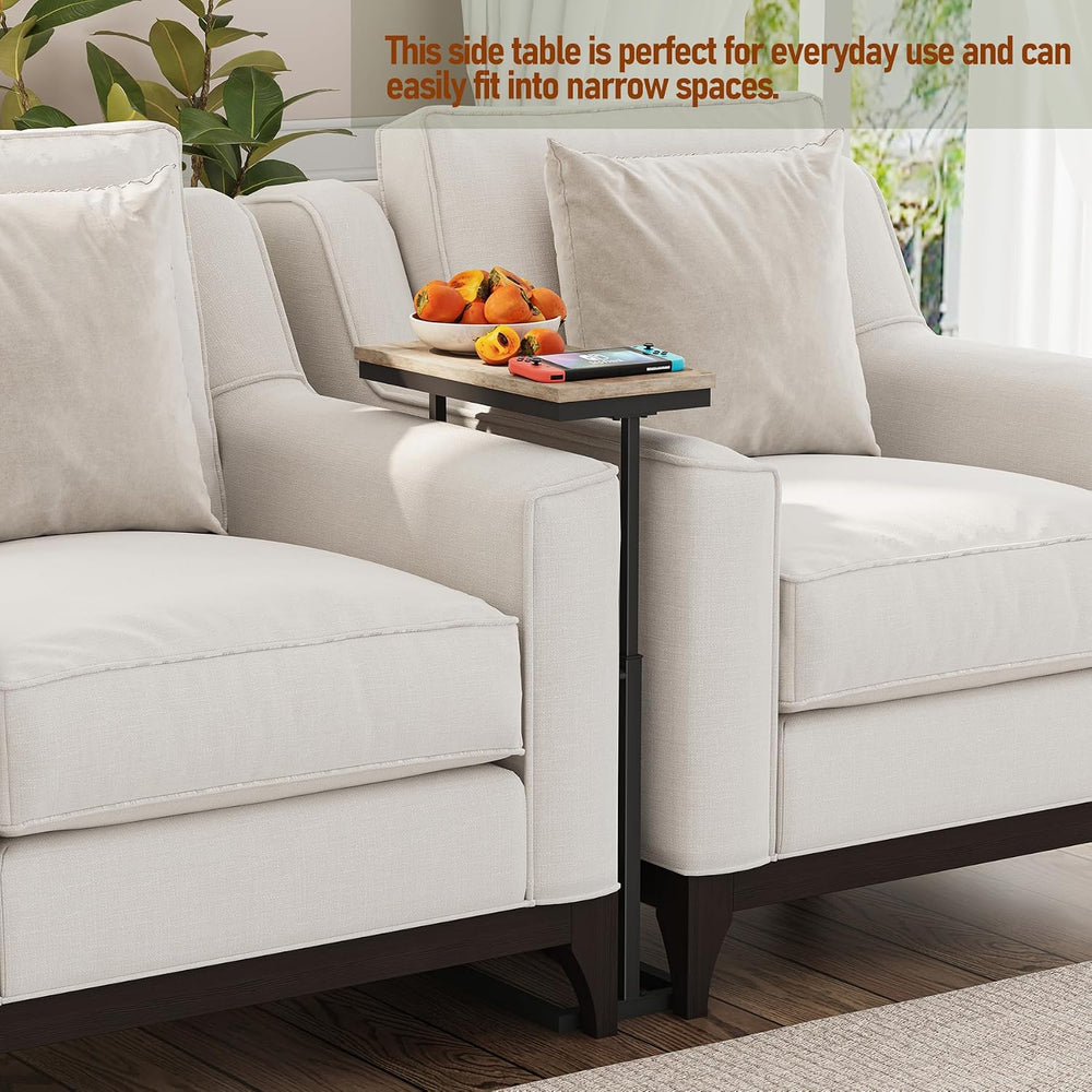 TUTOTAK End Table, Side Table, Tall Couch Table, Sofa Table