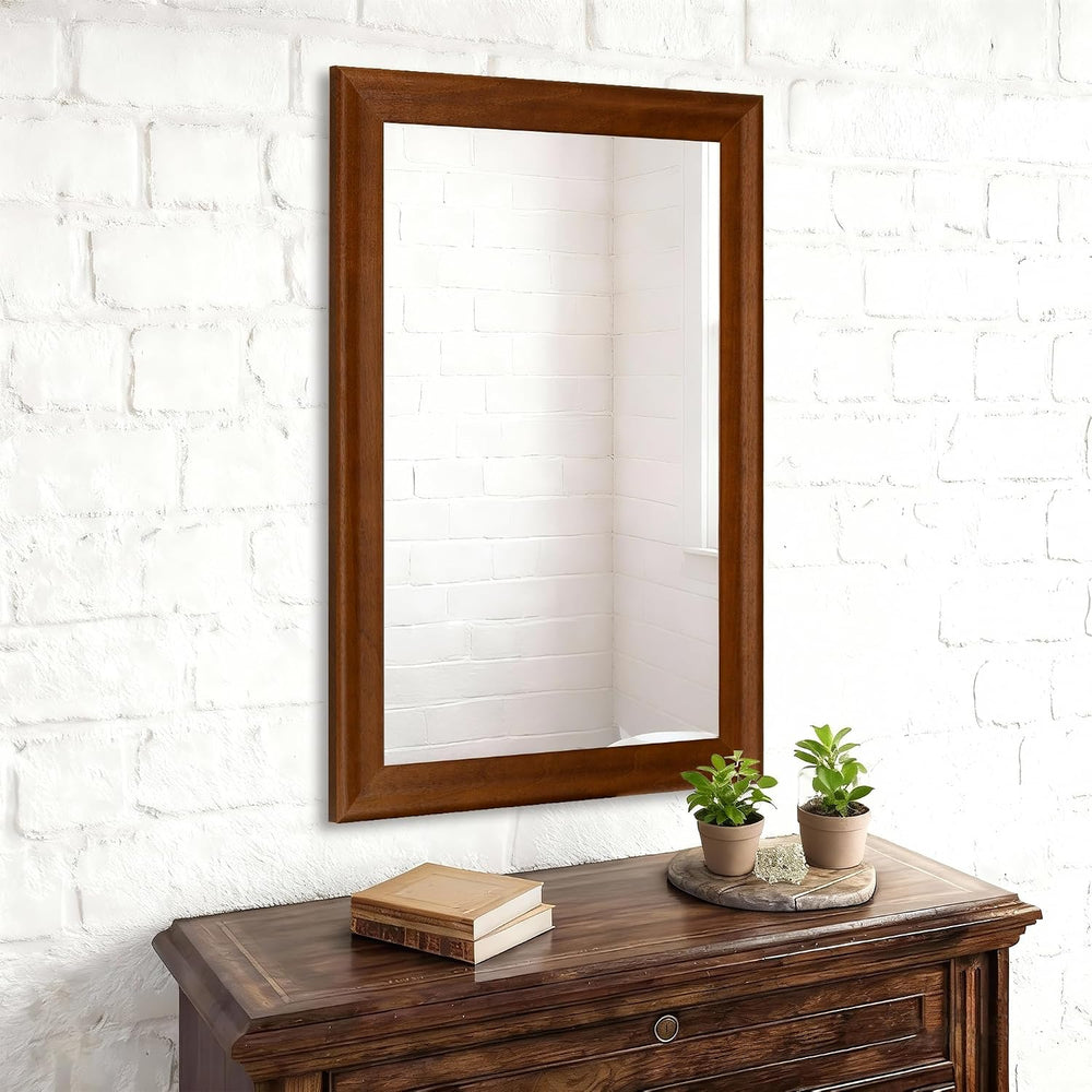 Rustic Wood Wall Mirror for Bathroom,Rectangle 24 x 36 inch Vanity Mirrors
