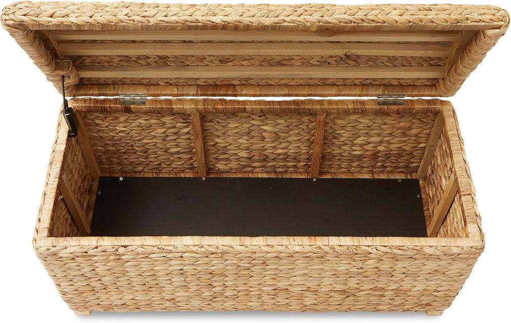 Casafield 36" Storage Trunk with Curved Lid and Safety Hinge - Natural, ...
