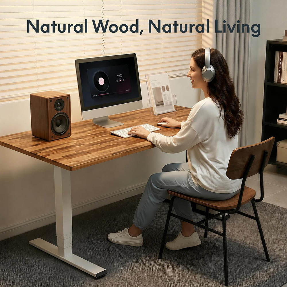 FLEXISPOT Acacia Solid Wood 48"x24" Butcher Block Desktop, Natural