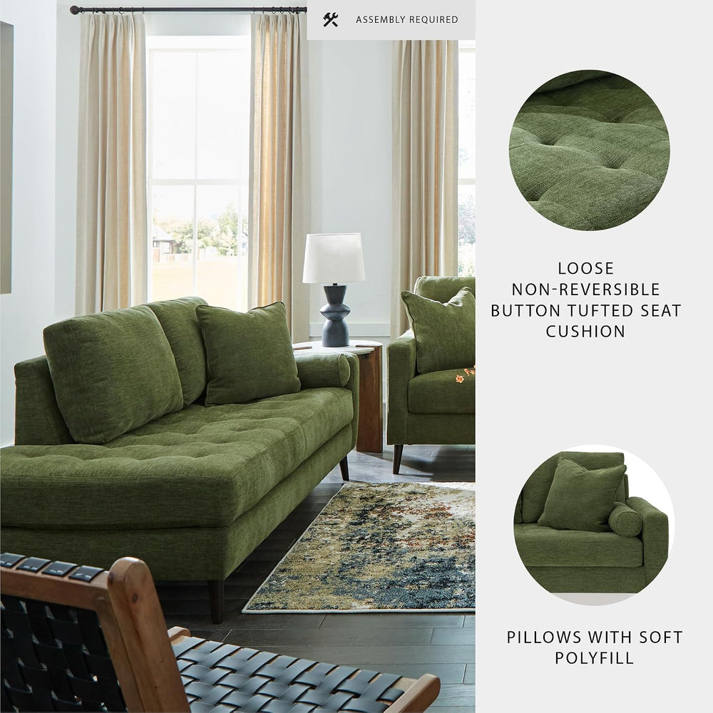 Signature Design by Ashley Bixler Mid-Century Modern Tufted Right-arm Facing ...