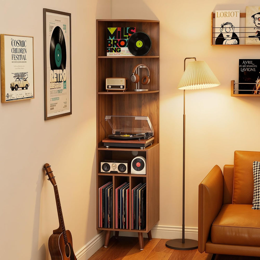 Corner Record Player Stand, 67'' Tall Turntable Stand Table