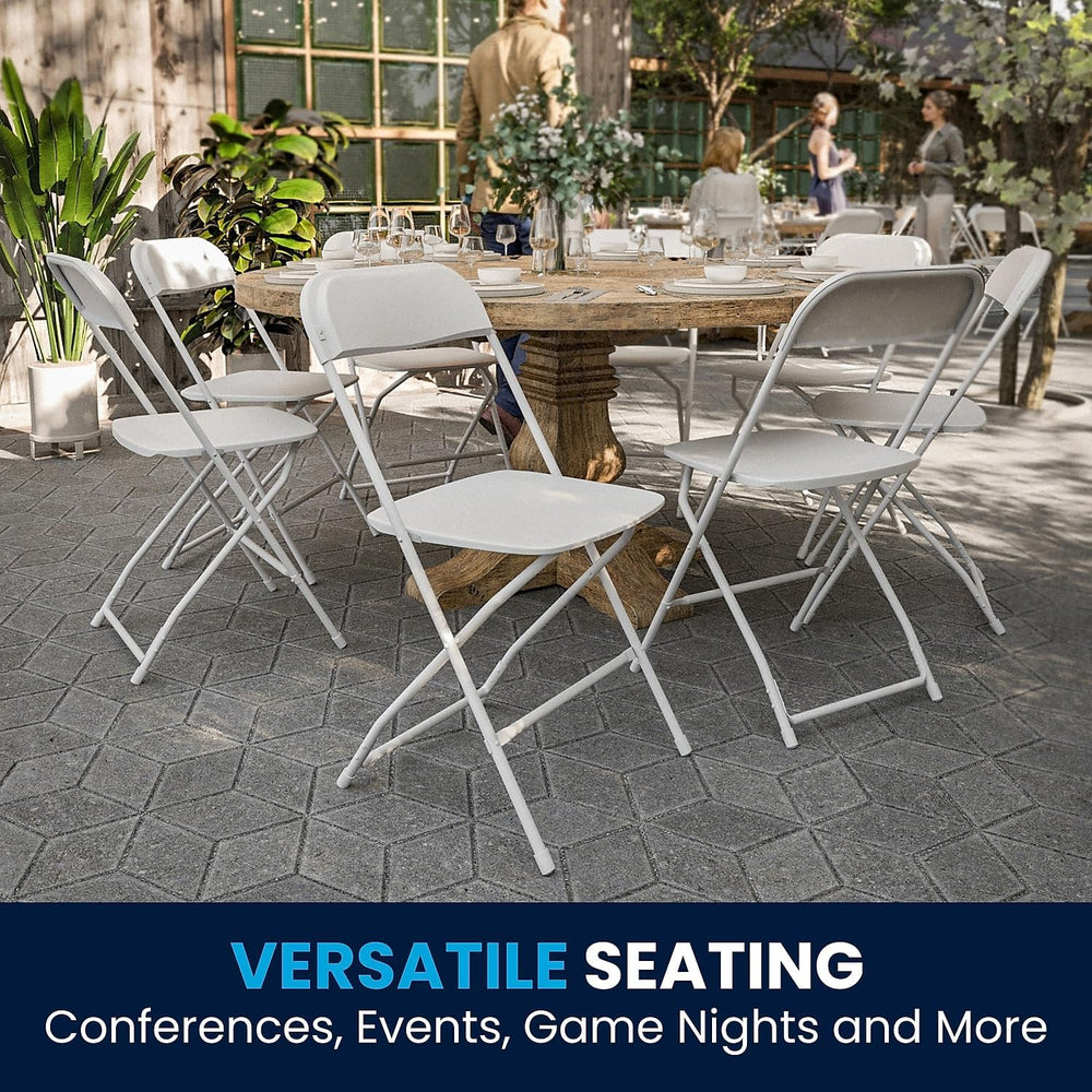 Flash Furniture Hercules Series Plastic Folding Chairs for Parties and Weddin...