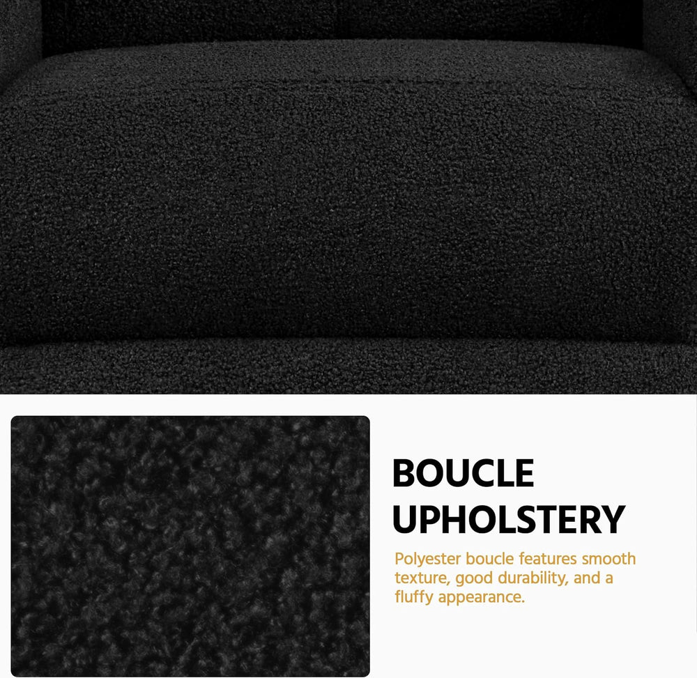 Yaheetech Recliner Chair with 3 Adjustable Angles Living Room Chairs Black