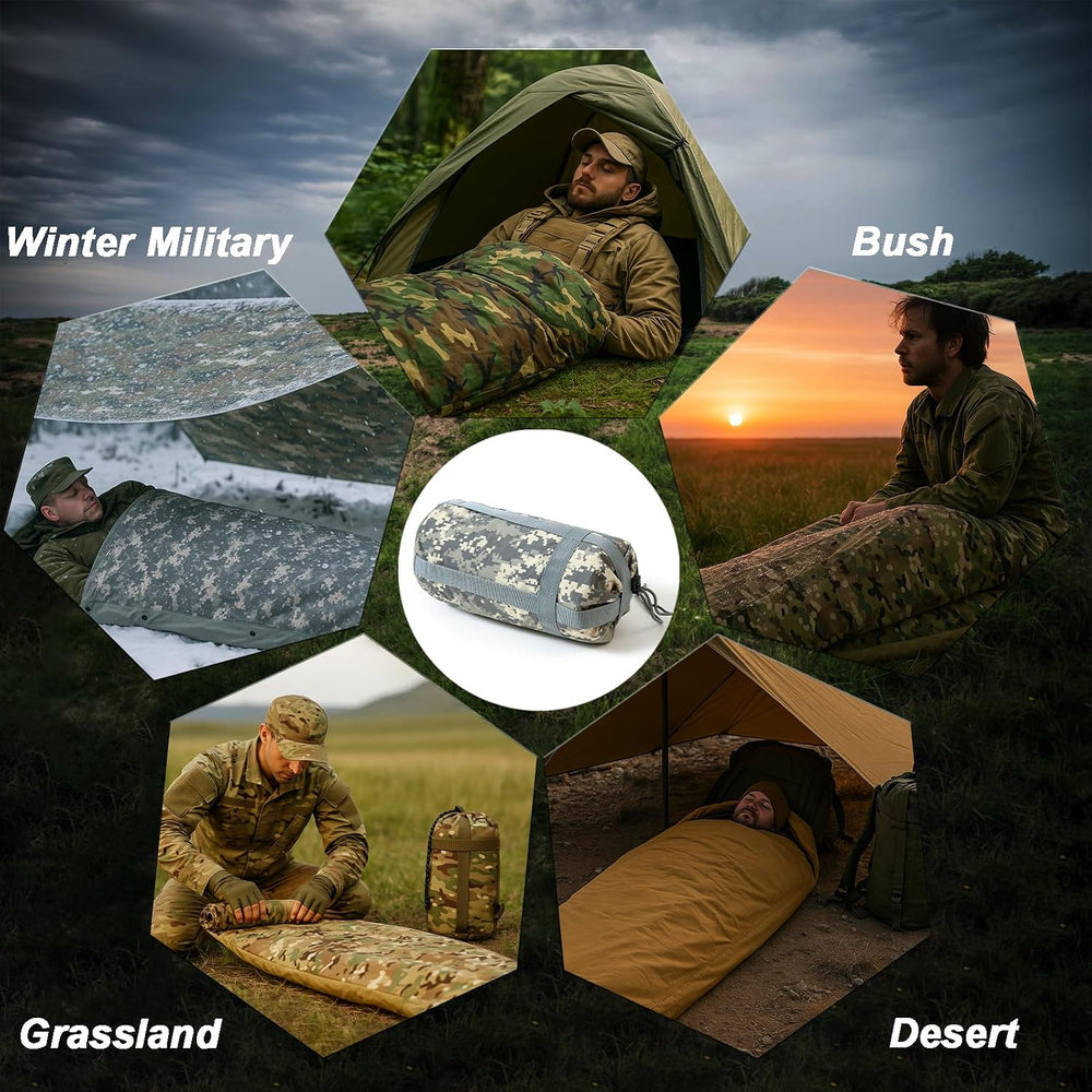 AKMAX Military Bivy Cover Sack Waterproof Sleeping Bag Shell Shelter Coyote
