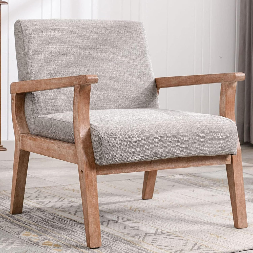VESCASA 23.2" W Accent Chair with Arms, Comfy Farmhouse Side Chair with ...