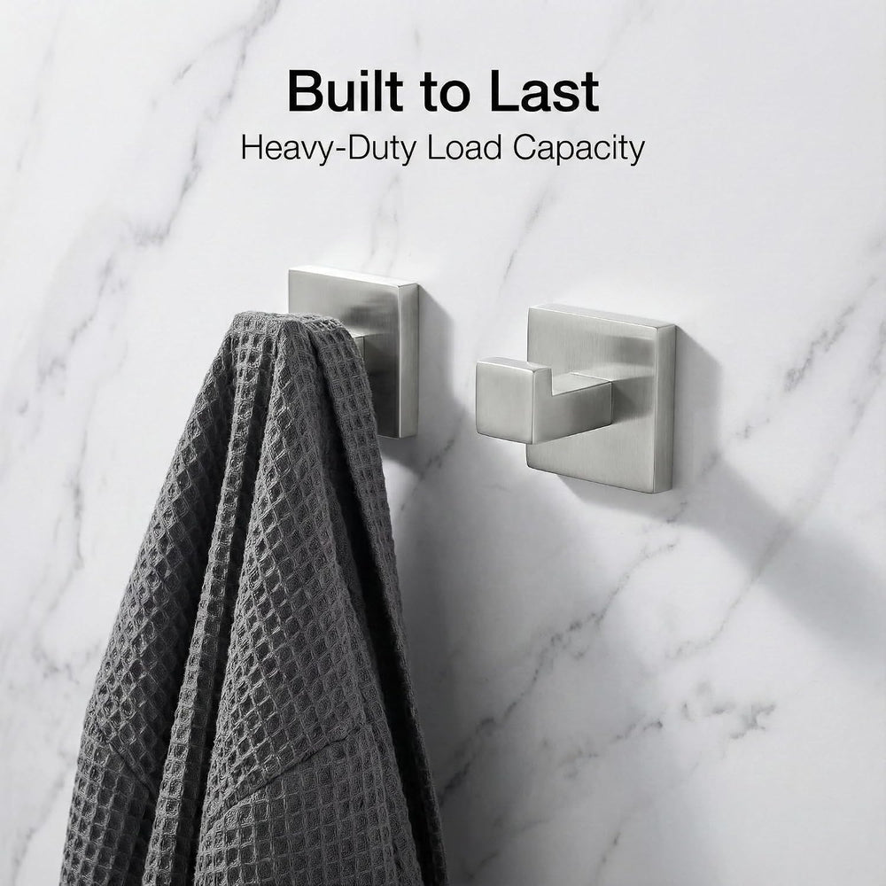 5-Piece Bathroom Hardware Set, 16 in Towel Bar, Brushed Nickel