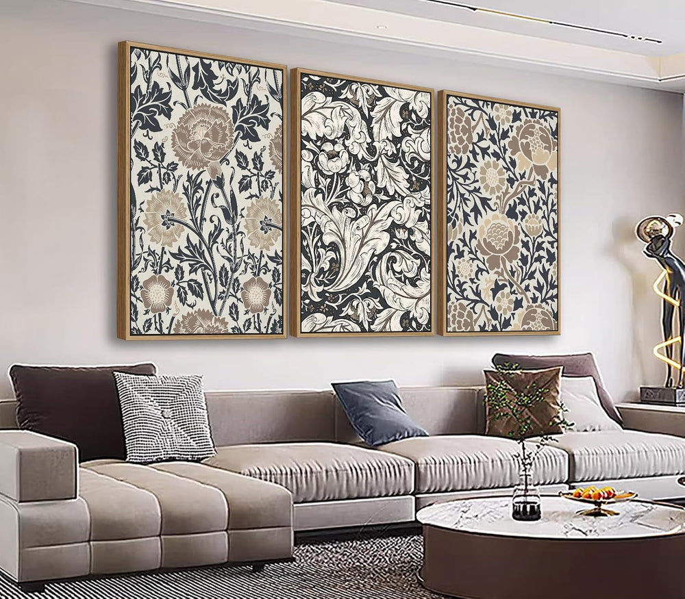 Large William Morris Flowers Wall Art, Retro Floral Pictures, 32"X48&quo...