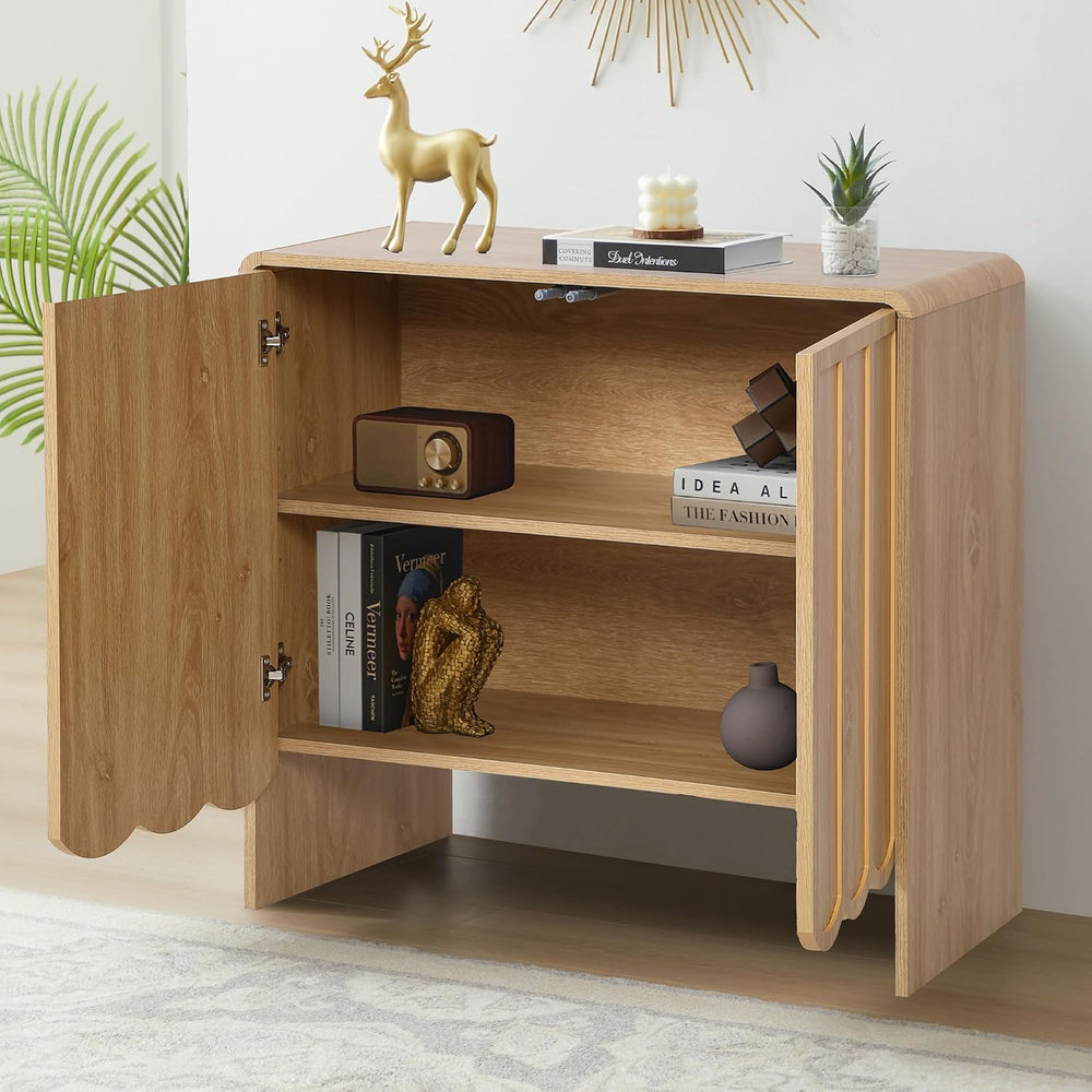 ORRD Sideboard Buffet Cabinet Set of 2, Accent Storage Cabinet with 2 Doors, ...