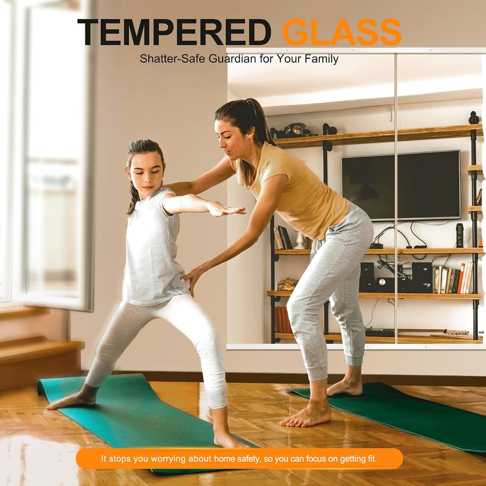 Delma Gym Mirrors for Home Gym, 54"x30" 2PCS Large Full Body Mirror...