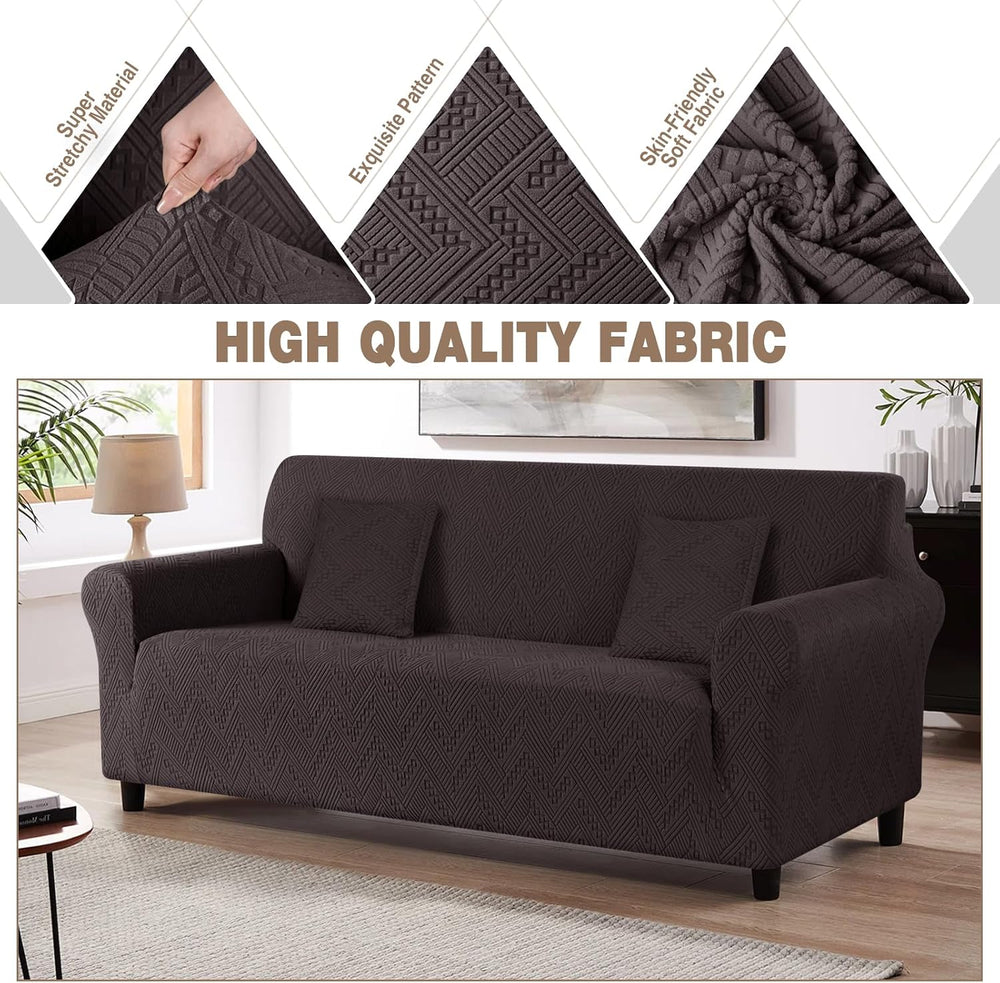 Ruaozz Stretch Sofa Cover, Soft Jacquard Furniture Protector