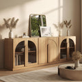 BELLEZE Bijou 3-Piece Modular Sideboard Buffet Cabinet - Camel