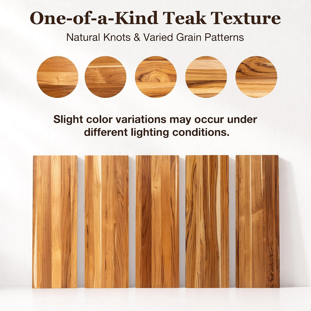 55Inch Floating Shelf, Solid Teak Wood Wall Shelf