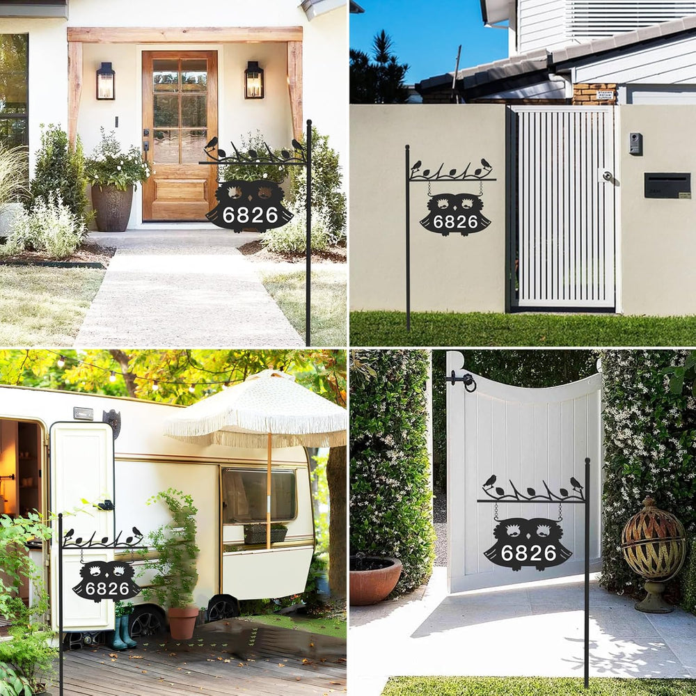 Metal Address Sign for Houses, House Numbers for Outside