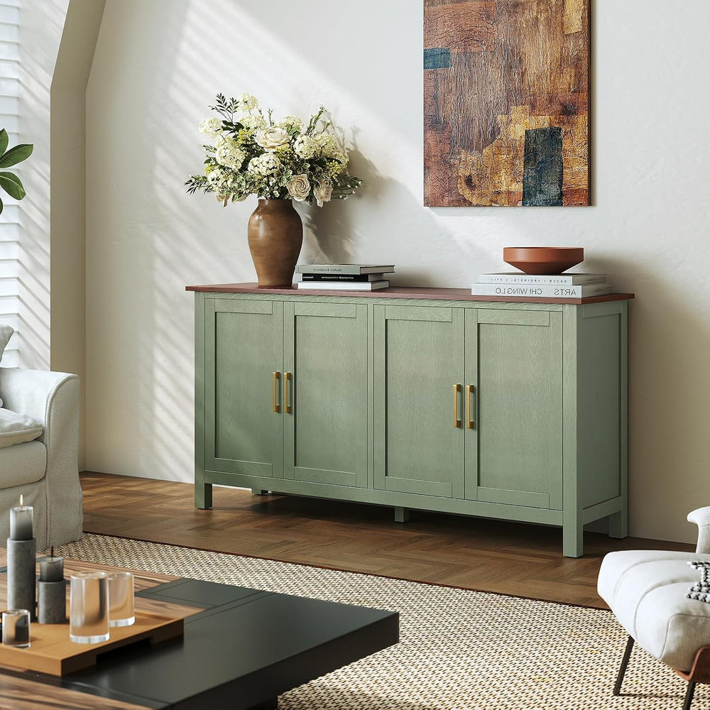 ARTPOWER 60" Sideboard Buffet Cabinet with Storage, Credenza Green