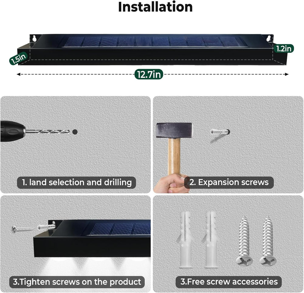2 Pack Solar Sign Light Dusk to Dawn, 8 LED Outdoor Signboard Lights
