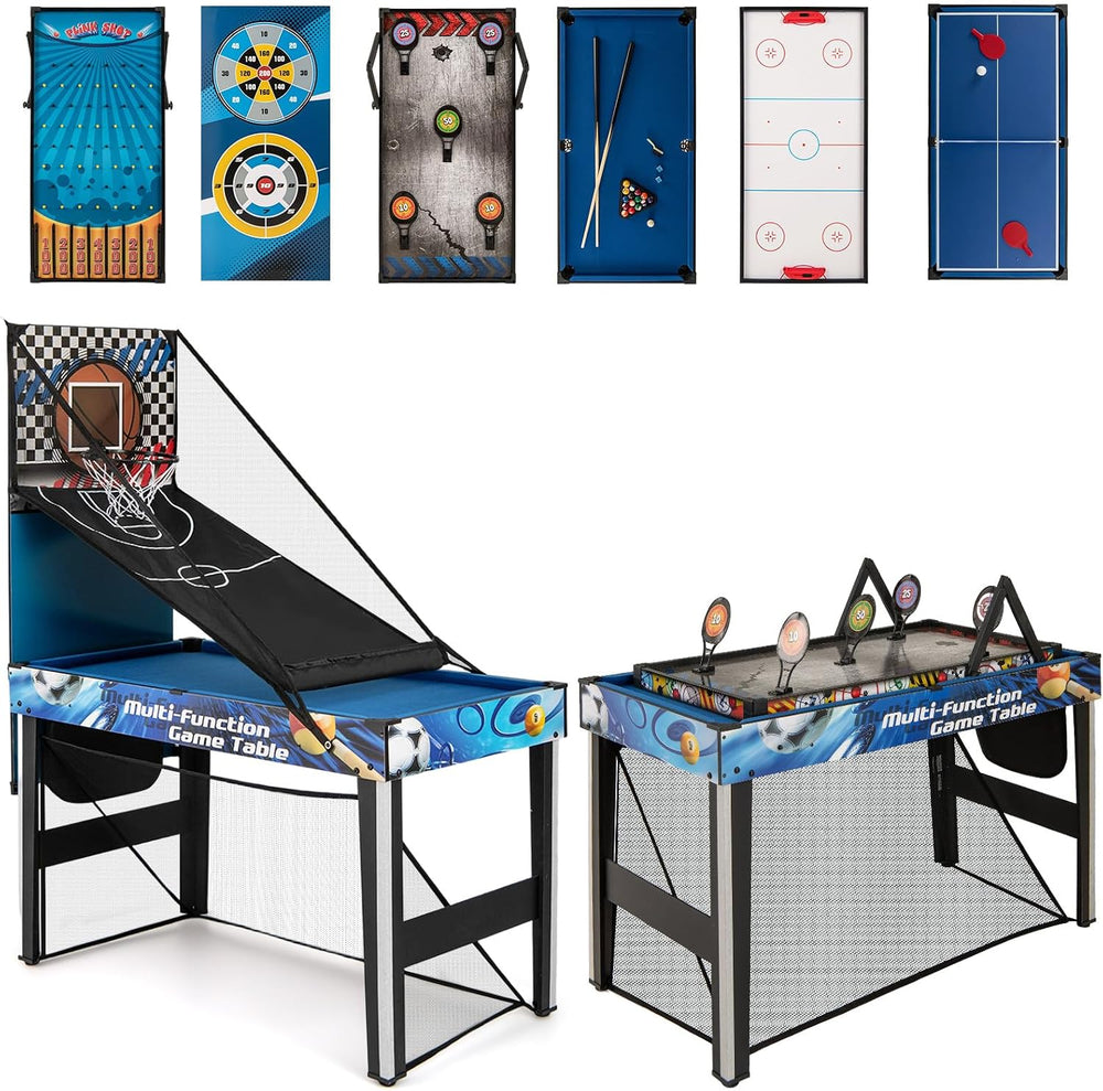 Goplus 10-in-1 Multi Game Table, 48" Combo Game Table with Billiard, Tab...