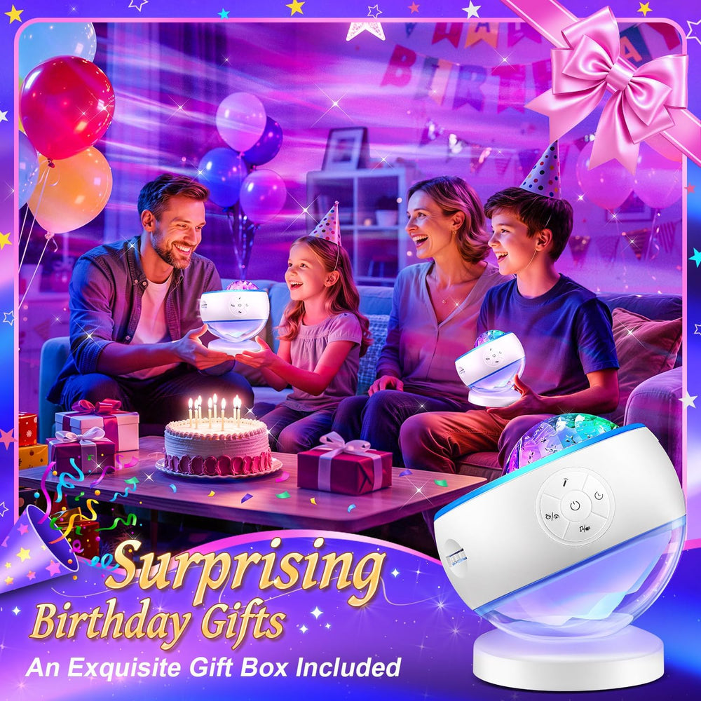 LED Aurora Sensory Light Galaxy Projector Sound Machine Bluetooth Speaker