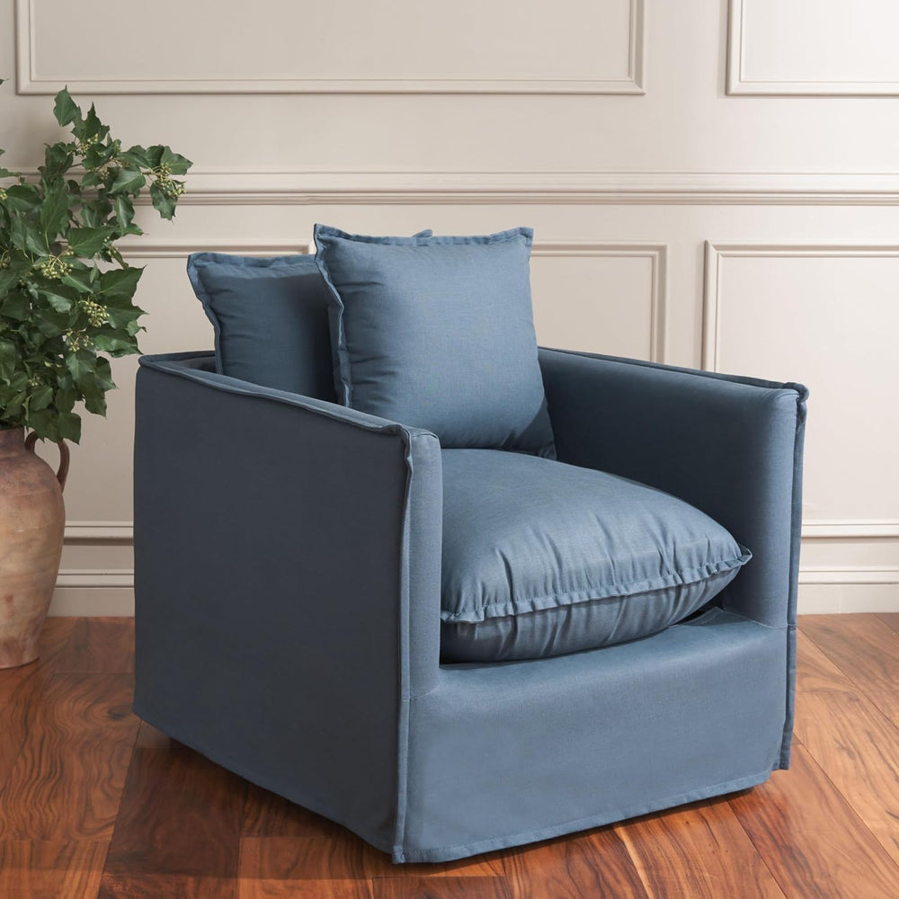 Safavieh Mercer Collection Joey Arm Chair, Blue