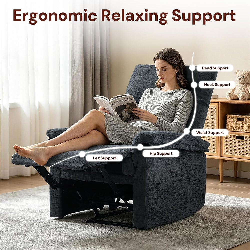 Korser Recliner Chair, Living Room Chairs for Adults, Small Recliners for Sma...