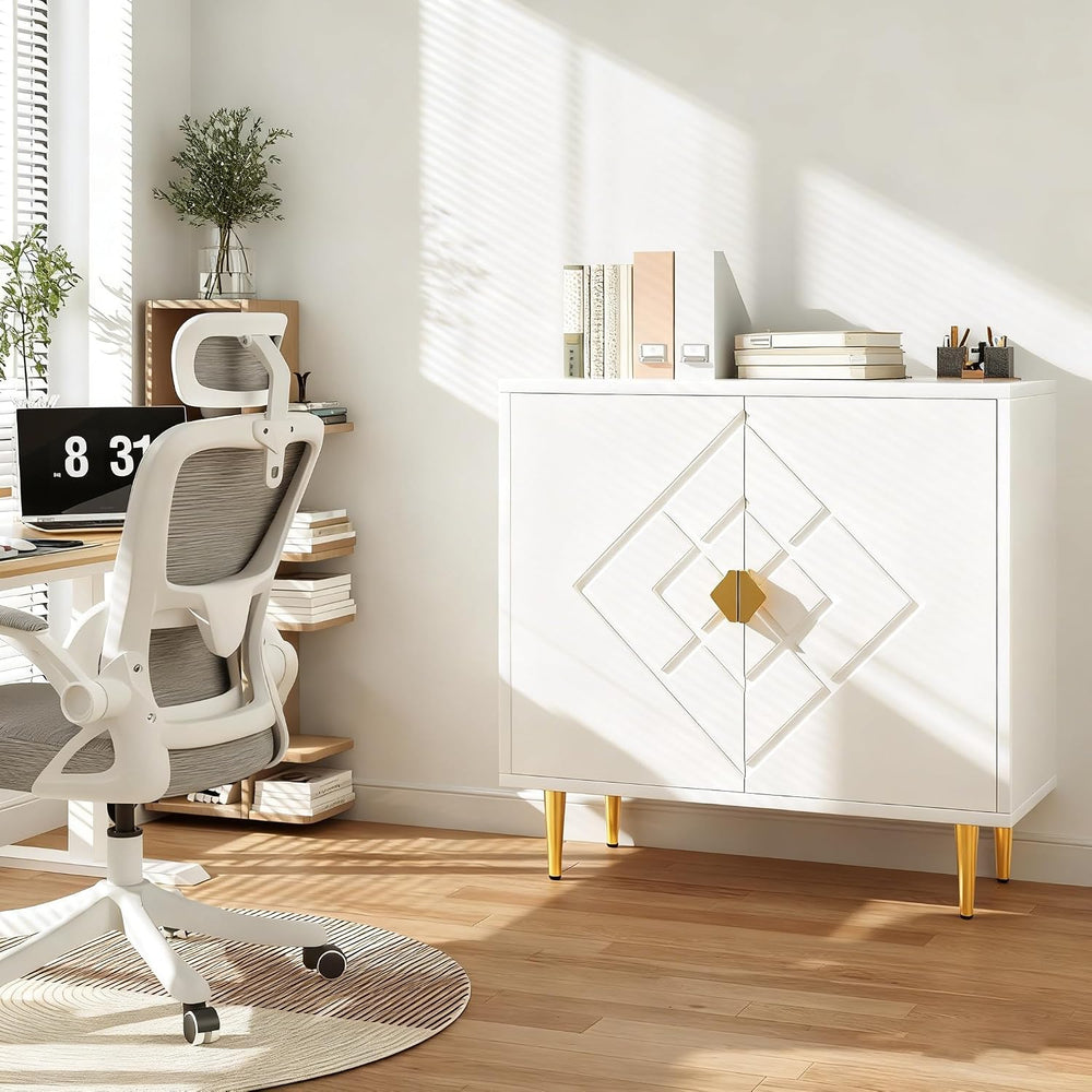 Xilingol Modern Accent Cabinet with Storage, Storage Cabinet with 2 Doors, Si...