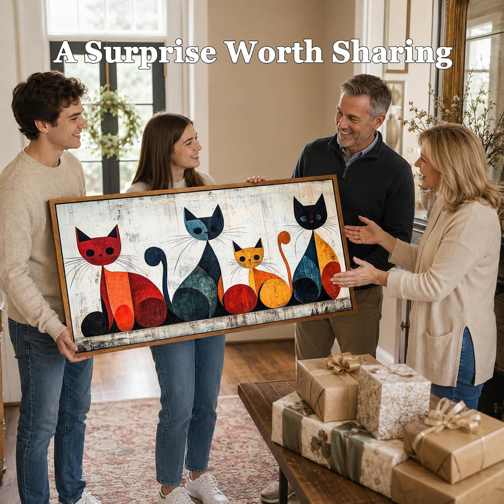 Kinetrix Farmhouse Floral Bird Framed Wall Art Large Flower Decor Neutral
