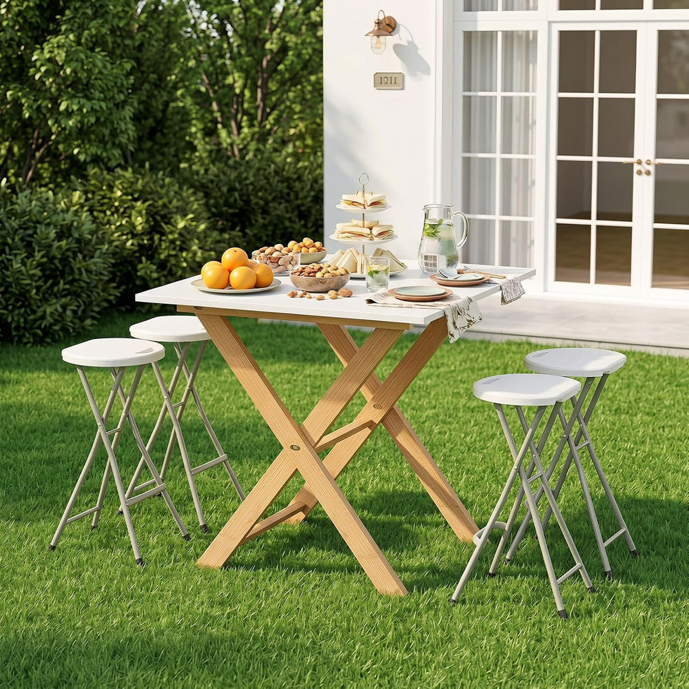 Goplus 4 Pack 28 inch Folding Stool for Adults