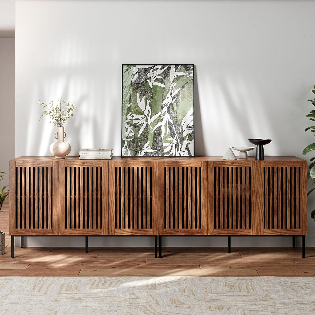 BVIUNTWO Set of 2,3 Door Accent Storage Cabinet with Doors and Adjustable Shelf,Freestanding Buffet Cabinet,Modern Sideboard Buffet Cabinet for Living Room,Dining Room,Kitchen,Hallway