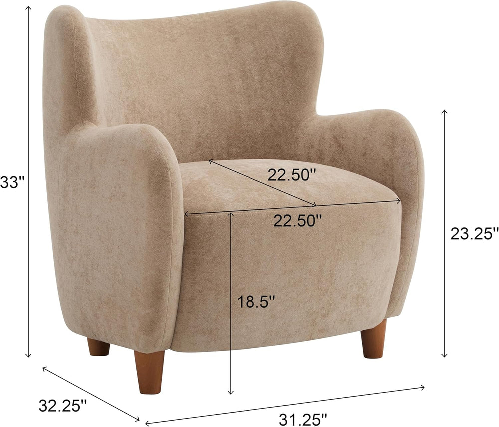 Christopher Knight Home Wingback Accent Chair, Fabric Club Chair, Upholstered...