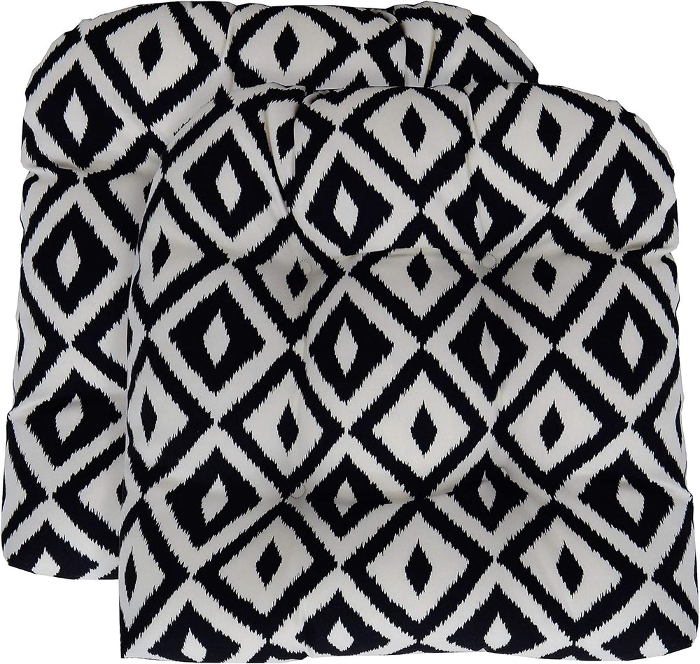 RSH DECOR Tufted U-Shape Wicker Set of 2, 22” x 22,” Outdoor Chair Cushions f...