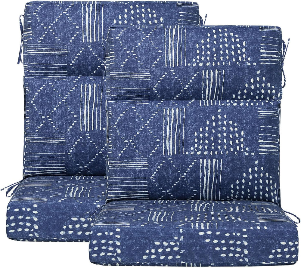 Outdoor Patio Chair Cushions 44x21x3.5 inch, Set of 2 Thicken Comfy Cushions ...