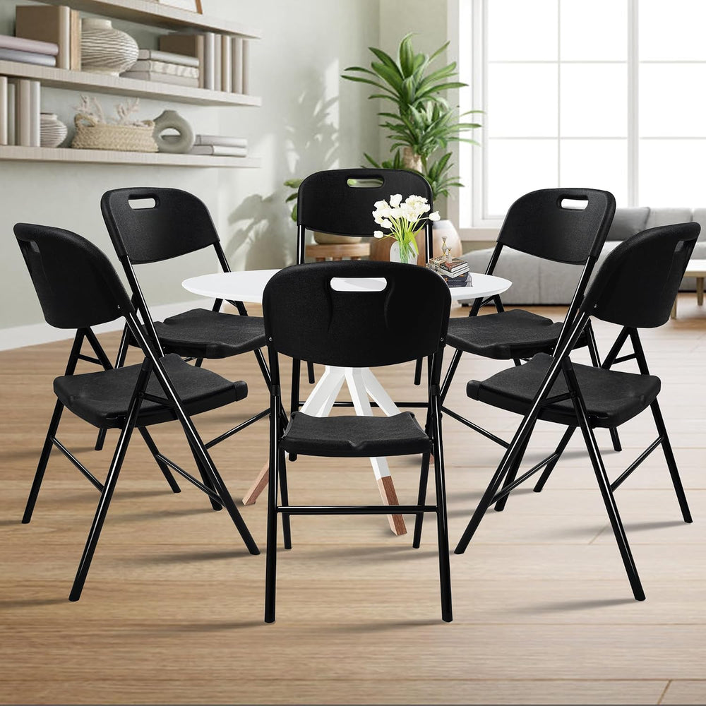 8 Pack Folding Chair, 600 lb Weight Capacity,Indoor/Outdoor Heavy Duty Foldab...