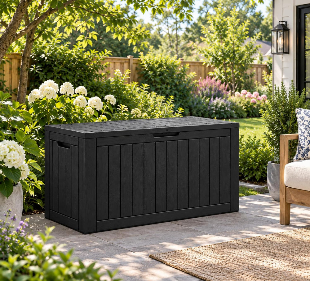 Outdoor Storage Box Waterproof, 150 Gallon Deck Box For Patio Storage