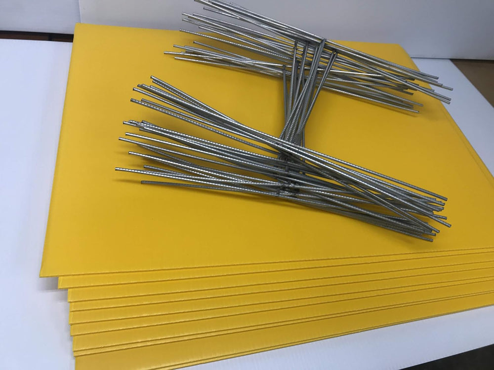 Yard Signs 10 Blank Signs (yellow) 12"x18" x 4 mm Corrugated Plasti...