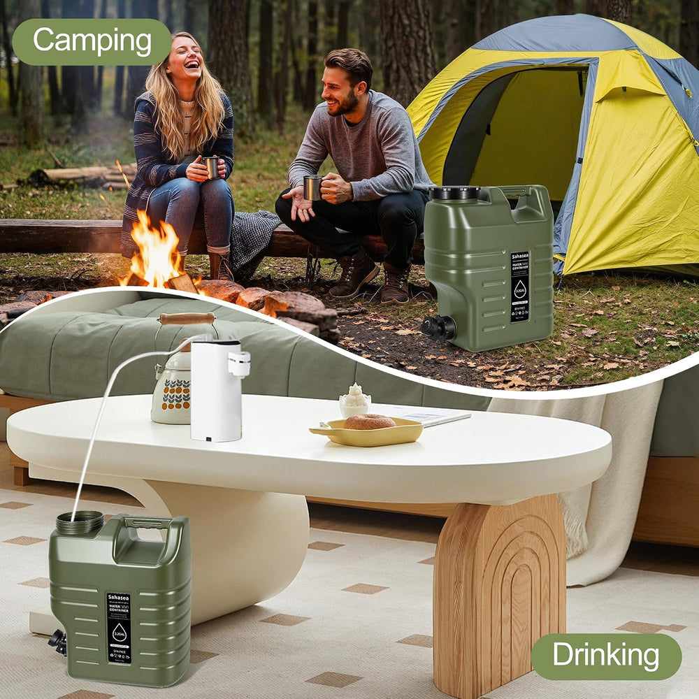3.2 Gallon Water Jug, Portable Camping Water Jug Dispenser with Spigot, Leak-...