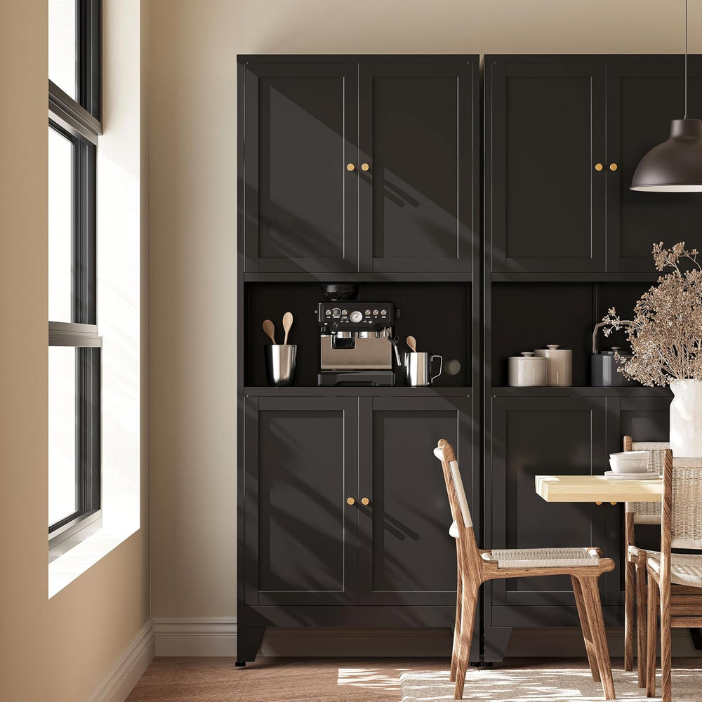 69" H Kitchen Pantry Cabinet with Countertop,Kitchen Hutch Cabinet with ...