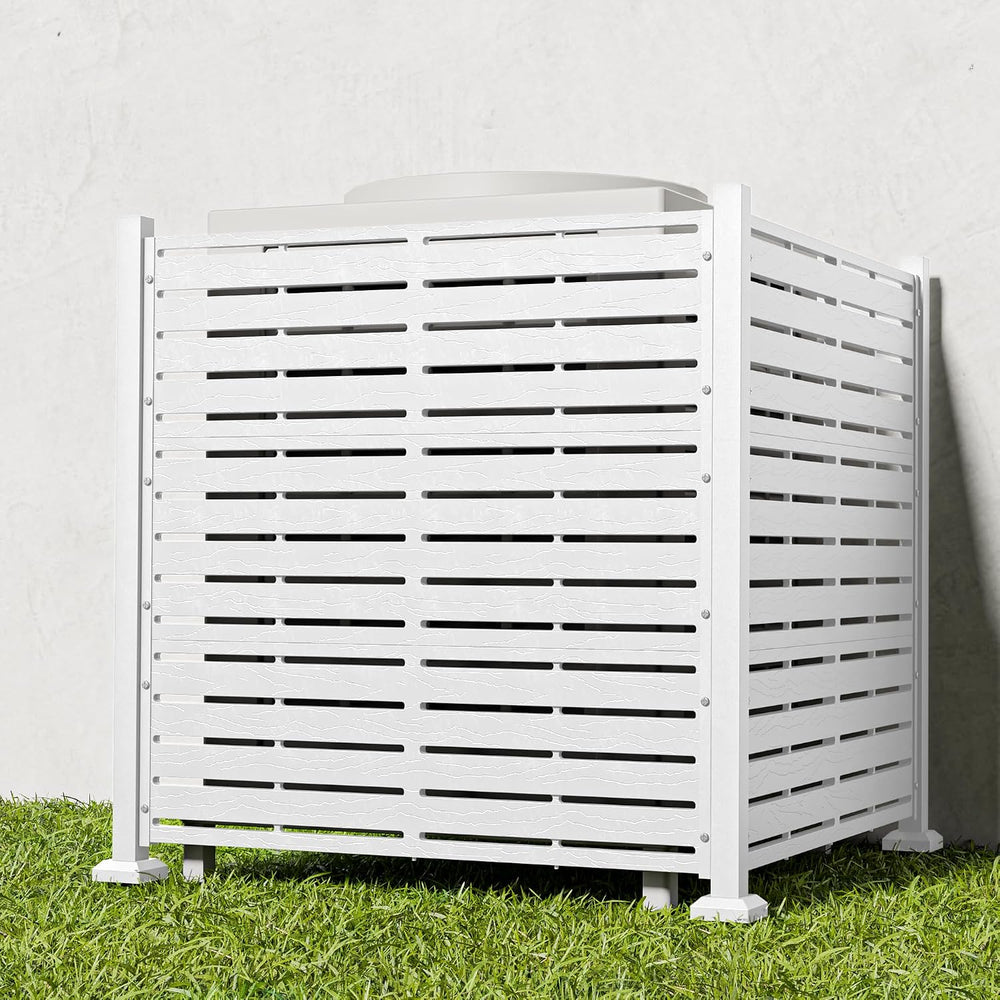 AC Fence for Outside Unit, 38" W X 39" H Trash Can Enclosure, Pool ...