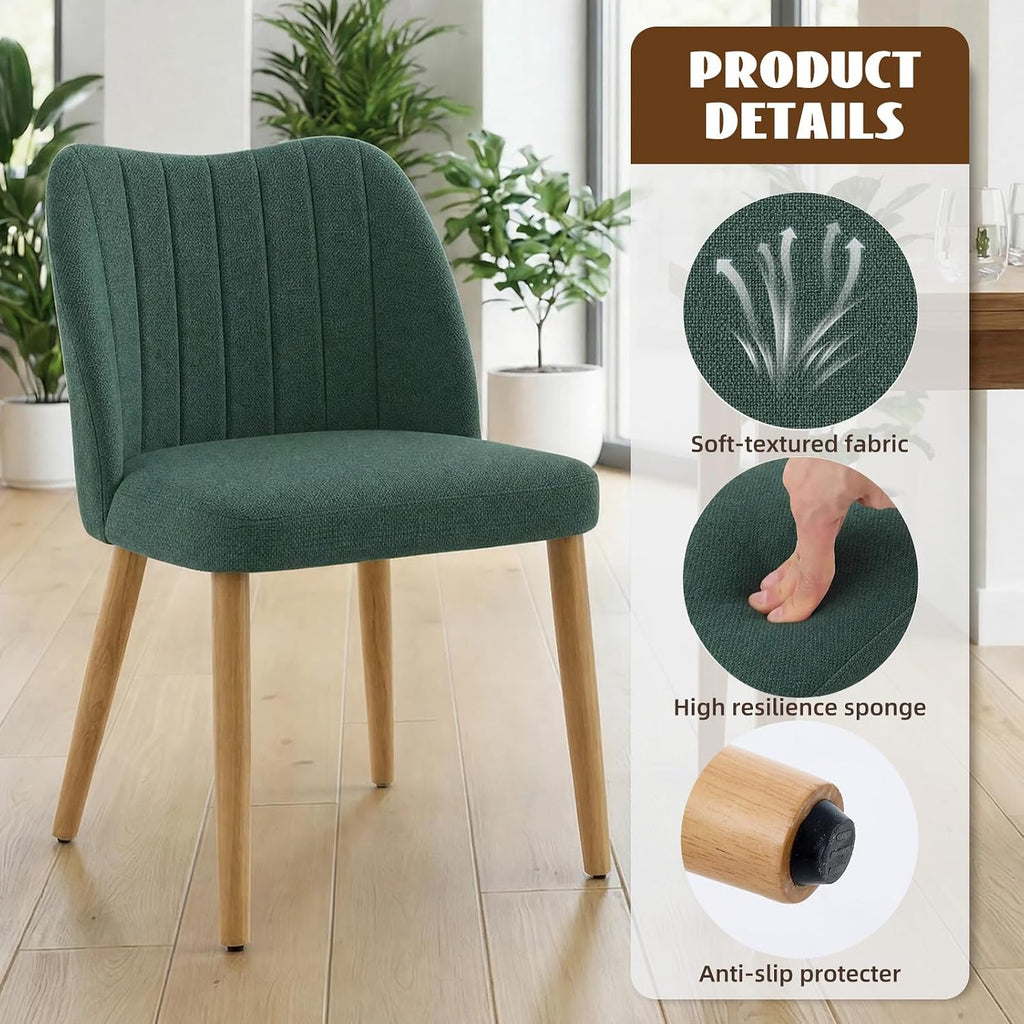 garvee wood dining chairs set of 2, armless, package contents