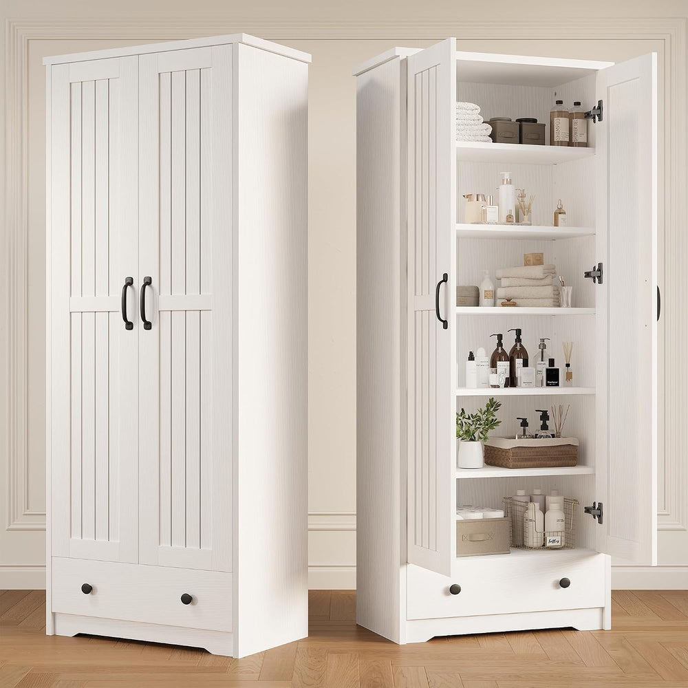 Decofy 70" Tall Storage Cabinet, Large Wood Storage Pantry Cabinets with...