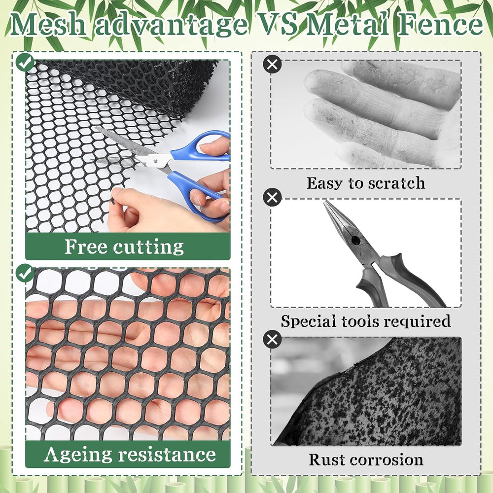 Marsui Animal Barrier Fence 12in x 33ft No Dig Garden Fence Mesh Fencing with...