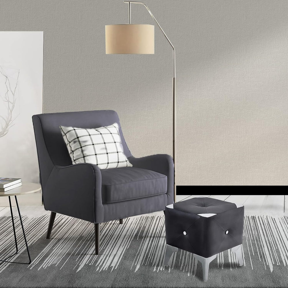 DRM'SCUUM Faux Leather Large Storage Ottoman Bench Set Foot Rest Stools f...