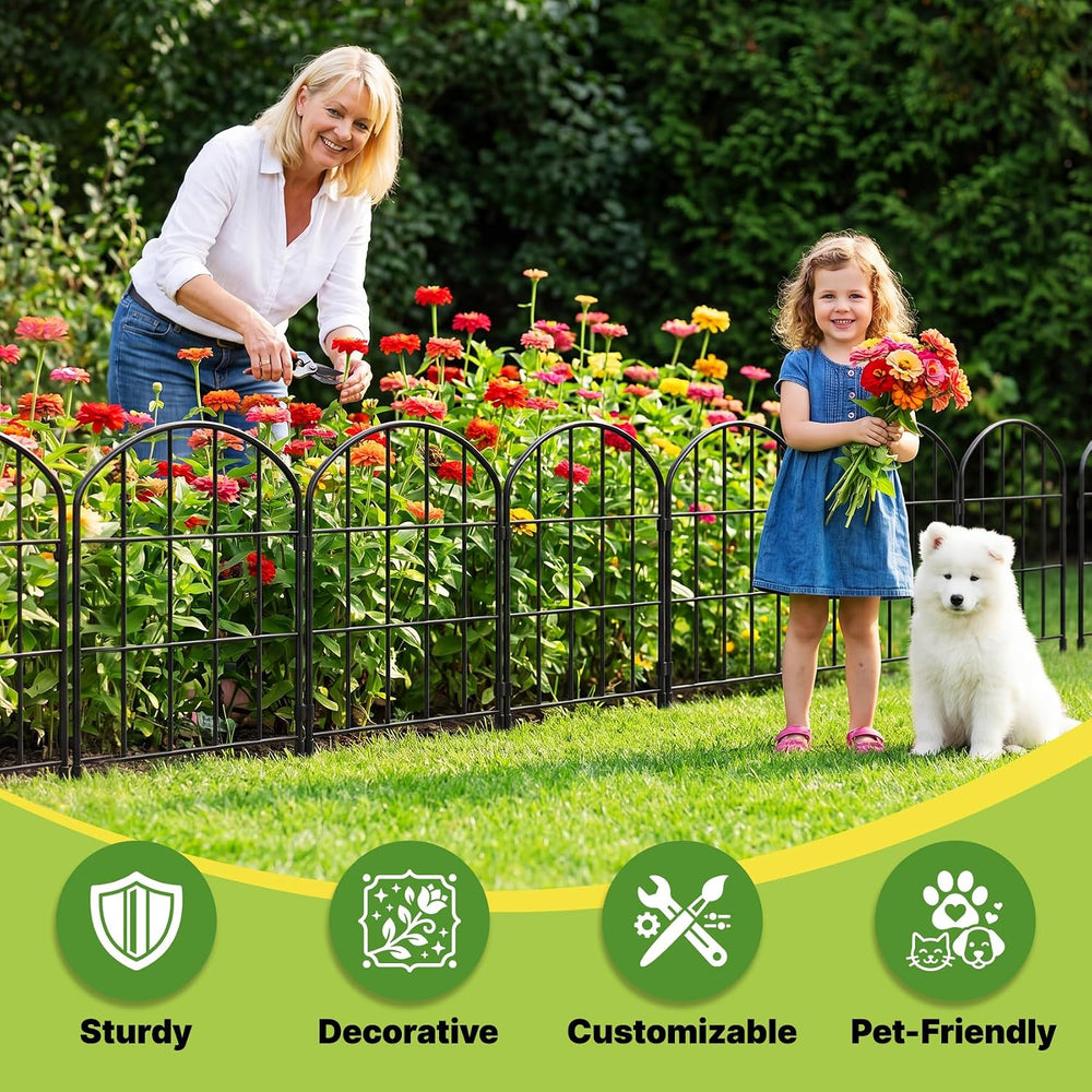 19 Pack Decorative Garden Fence Panels - 24in (H) x 20.58ft (L) Animal Barrie...