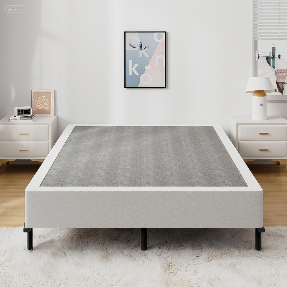 Snaye Queen Size Box Spring Bed Base 9 Inch, 3000lbs Heavy Duty Box Spring Qu...