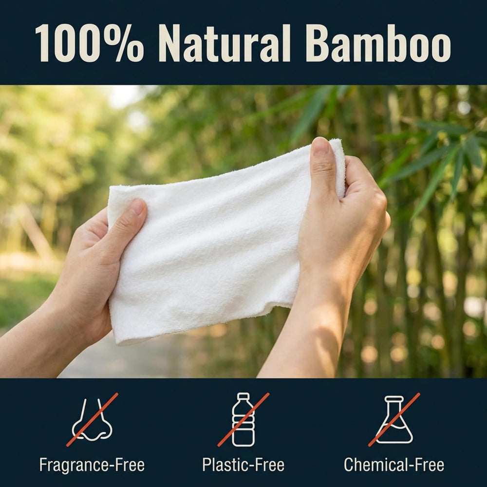 PREPARED4X Compressed Towel Tablets, 250 Bamboo Wipes with 2 Metal Cases